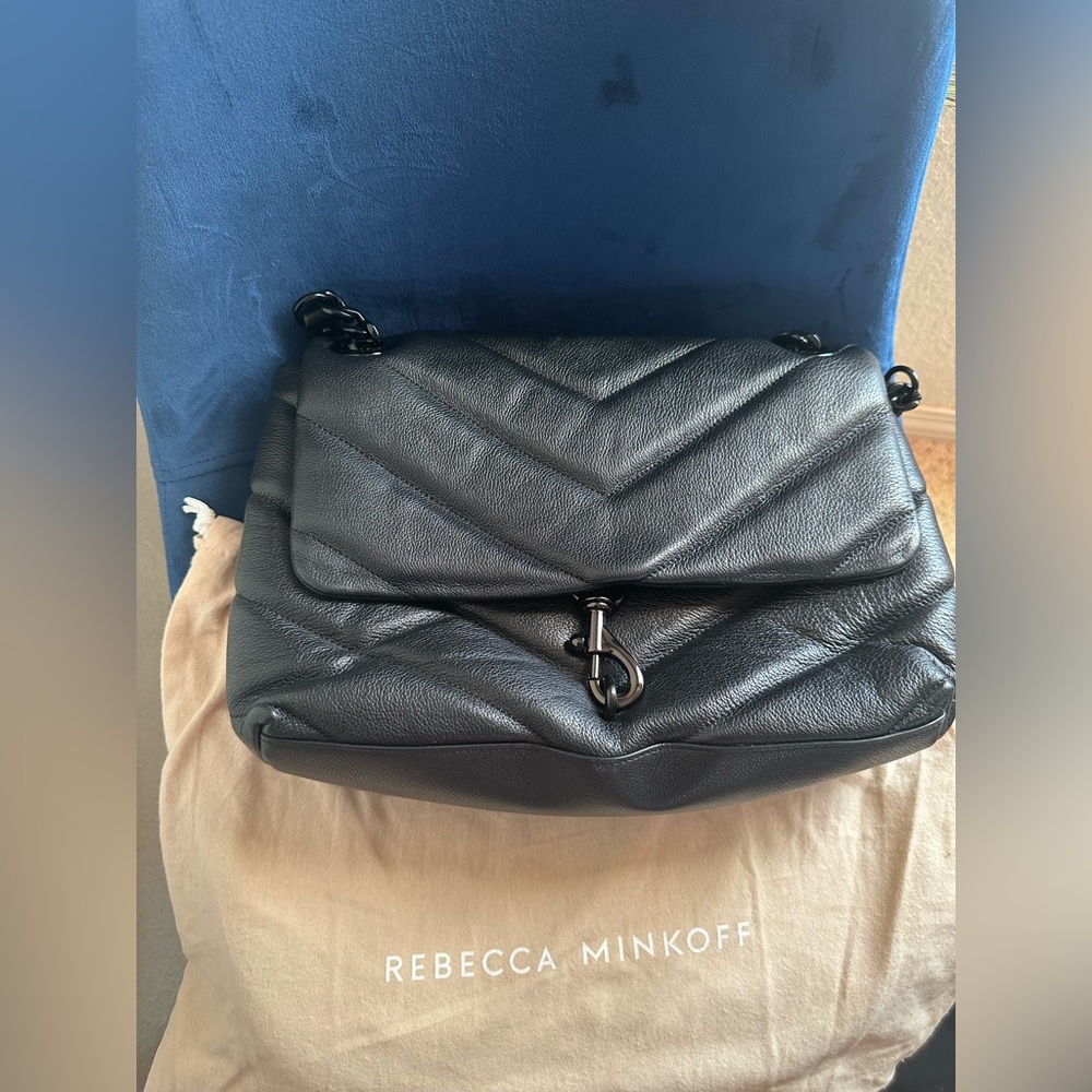 Rebecca Minkoff Black Chevron Shoulder Bag